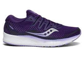 Saucony Womens Ride ISO Running Shoes Trainers Sneakers Purple White Sports 