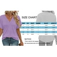 thumbnail image 5 of MOSHU Deep V Neck Womens Tops Curved Hem Shirts for Women Fashion Trendy Blouses Casual Loose Fit Tees Tops, 5 of 9