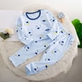 thumbnail image 2 of NOLDARES Toddler Baby Boys Fall Clothes Set Stripe Embroidery Long Sleeve Sweatshirt Pullover Tops & Pants Outfits Size:18-24 M,Blue, 2 of 7