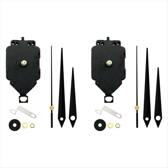 2 Juegos de Kit de Movimiento de Reloj DIY Movimiento Oscilante con Manecillas Piezas de Repuesto de Reparación de Reloj de Cuarzo I