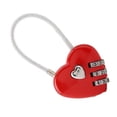 thumbnail image 4 of 3 Digit Combination Lock, Zinc Alloy Heart Shape Mini Code Lock with Easy Operation, Portable for Luggage, Backpack, Jewelry Box, Hall Locker, Tool Box, Gym Locker  for Travel, 4 of 7