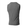 thumbnail image 5 of Ccpelsie Mens Workout Tank Tops Summer Sleeveless Tee Shirts Casual Stylish Gym Muscle Shirt for Basketball(Grey,XL), 5 of 6