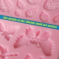 thumbnail image 3 of 5 Pack Fondant Silicone Molds Set, Mini Butterfly/Flower/Leaves/Rose Silicone Mold for Cake Decorating, Making Chocolate, Polymer Clay, Epoxy Casting, 3 of 8