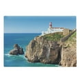 thumbnail image 1 of Lighthouse Cutting Board, Daytime Rocky Lighthouse Shore Seaside Rocks Building Cliff Sunny Day Clear Sky, Decorative Tempered Glass Cutting and Serving Board, Large Size, Multicolor, by Ambesonne, 1 of 1