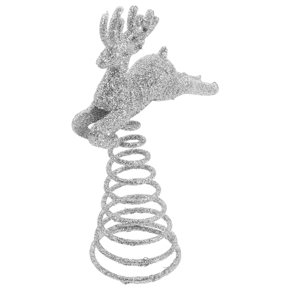 PTOOTP Reindeer Christmas Tree Topper, Iron Deer Ornament Holiday Decoration, Festive Xmas Tree Accessory, 1 Piece