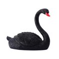 thumbnail image 1 of Estatua de escultura de cisne, adorno de escultura al aire libre realista, estatuilla de decoración del hogar, Negro A Cola Cisne Escultura Estatua, 1 of 8