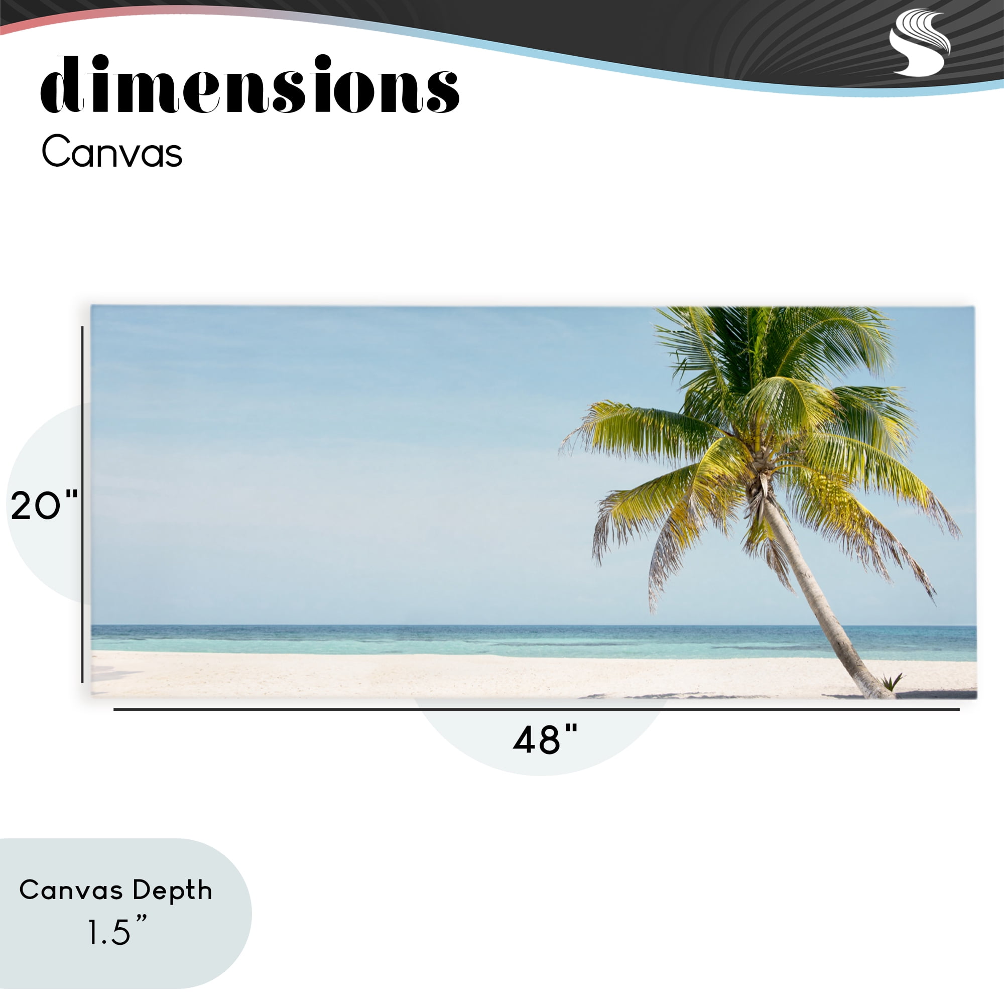 Stupell Industries Tropical Island Palm Tree Canvas Wall Art, design by Danita Delimont