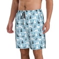 thumbnail image 2 of Goofa Black White Gray Rabbit Printed Mens Swim Trunks Summer Quick Dry Short Beach Swimwear Bathing Suits-3X-Large, 2 of 9