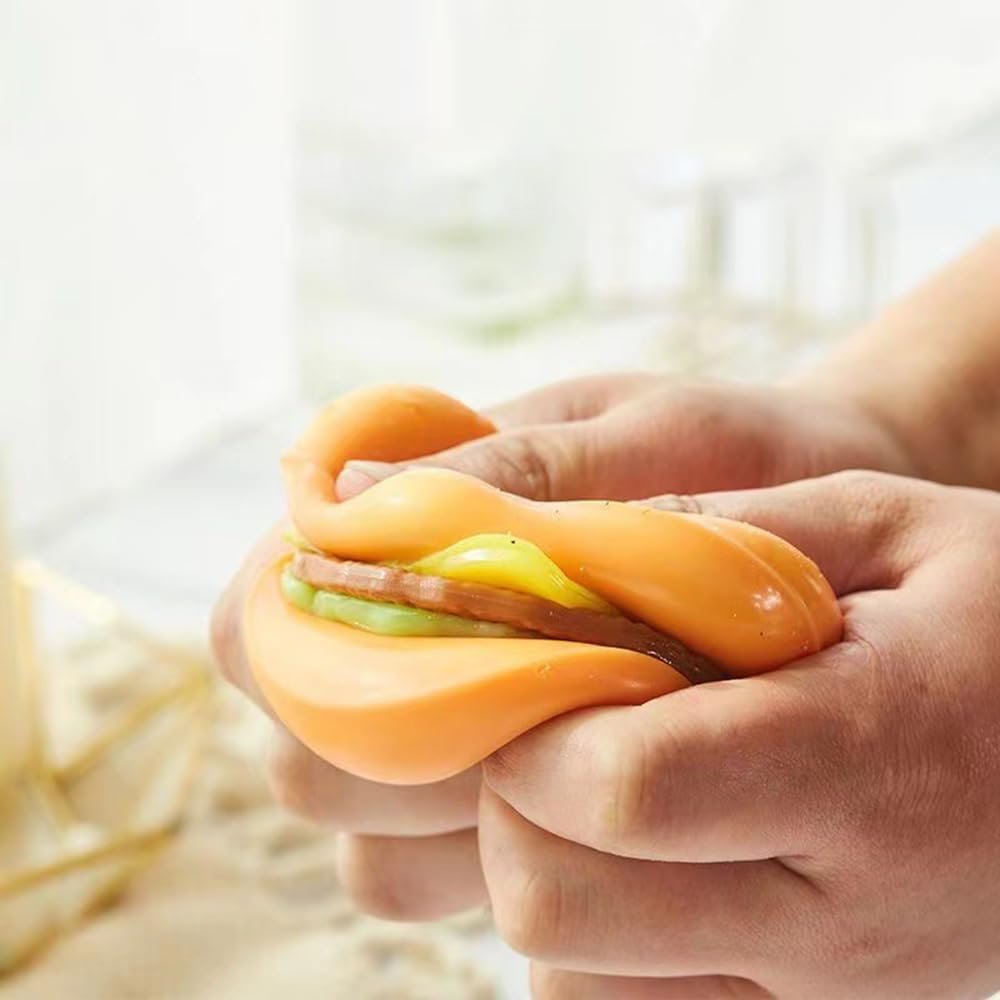 Hamburger En Polyuréthane Réaliste - Jouet, Décoration, Accessoire Photo - Détails Réalistes, Souple