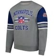 thumbnail image 2 of Men's Mitchell & Ness Heather Gray Indianapolis Colts All Over 4.0 Vintage Logo Pullover Sweatshirt, 2 of 3