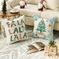 thumbnail image 4 of colorlife Merry Christmas Nutcracker Blue Throw Pillow Covers, 18 x 18 Inch Winter Holiday Party Cushion Case Decoration for Sofa Couch Set of 4, 4 of 6