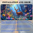 thumbnail image 3 of 1 Pcs 2D Flat License Plate Covers & Frames, Deer in a Flowering Forest For Decorative Front, Waterproof For Decoration Aluminum License Plate Covers & Frames Cover For Men Women, 12" X 6", 3 of 7