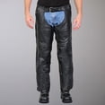 thumbnail image 2 of Hot Leathers CHM1010 Men’s Black 4 Pocket Leather Chaps with Lining X-Large, 2 of 2