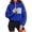 Blue,#036, variant on Womens Quarter Zip Oversized Pullover Polar Fleece Jacket Fall Sweatshirt,L