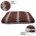 thumbnail image 3 of Safari Pet Bed, Animal Skin Stripes in Diamond Pattern Native Art, Chew Resistant Pad for Dogs and Cats Cushion with Removable Cover, 24" x 39", Red and Brown, by Ambesonne, 3 of 4