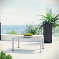 thumbnail image 2 of Modway Shore Aluminum Outdoor Patio Coffee Table in Silver Gray, 2 of 4