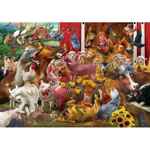 Puzzle 1000 pièces de la ferme des animaux 