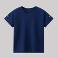 thumbnail image 2 of T-Shirt de Sport pour Garçons, Manches Courtes à Séchage Rapide à Col Rond pour la Course, Couleur Unie, 2 of 6