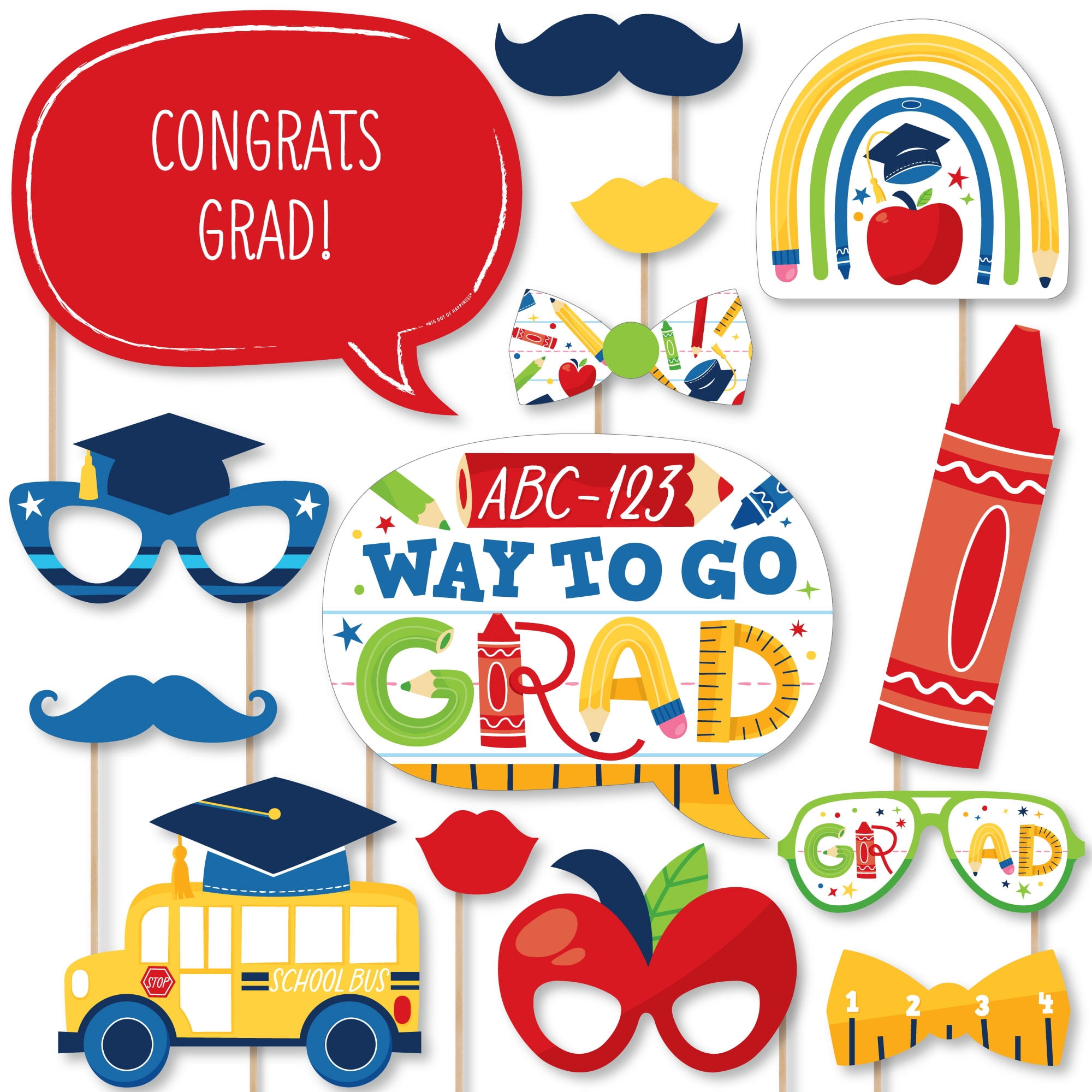 Big Dot of Happiness Elementary Grad - Kids Graduation Party Photo ...