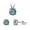 Aquamarine, variant on Round Simulated Ruby Cubic Zirconia Matching Set Sterling Silver