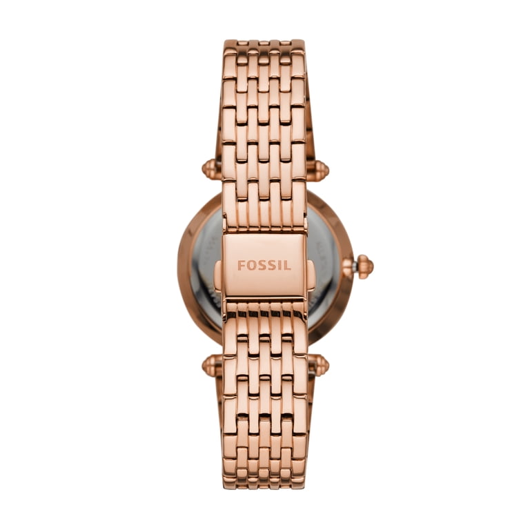 Ladies Fossil Lyric Gold Tone Three-hand  Stainless Steel Mesh Band Watch Carlie Automatic Gold-Tone Stainless Steel Mesh Watch  main image 2