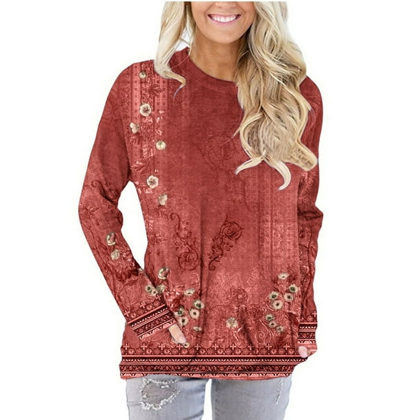 ICHUANYI Liquidación Blusas y camisas de manga larga con cuello redondo 1 ICHUANYI WER202308256162