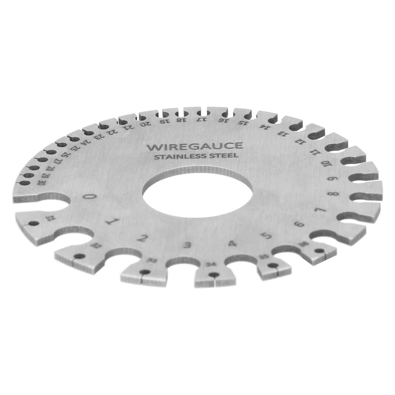 EBTOOLS Wire Gauge Measuring Tool Round Stainless Steel Diameter Ruler