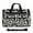 Damask Black White, variant on CalBags Fashion Prints 19-inch Duffel Bag, Surf