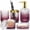 Amethyst Ombre, variant on HRWGMUKVBG Green 5Pcs Bathroom Accessories Set, Amethyst Ombre Clear Glass Bathroom Set With Soap Dispenser With Pump, Soap Dish, Toothbrush Holder, Tumbler, Cotton Swab Holder,