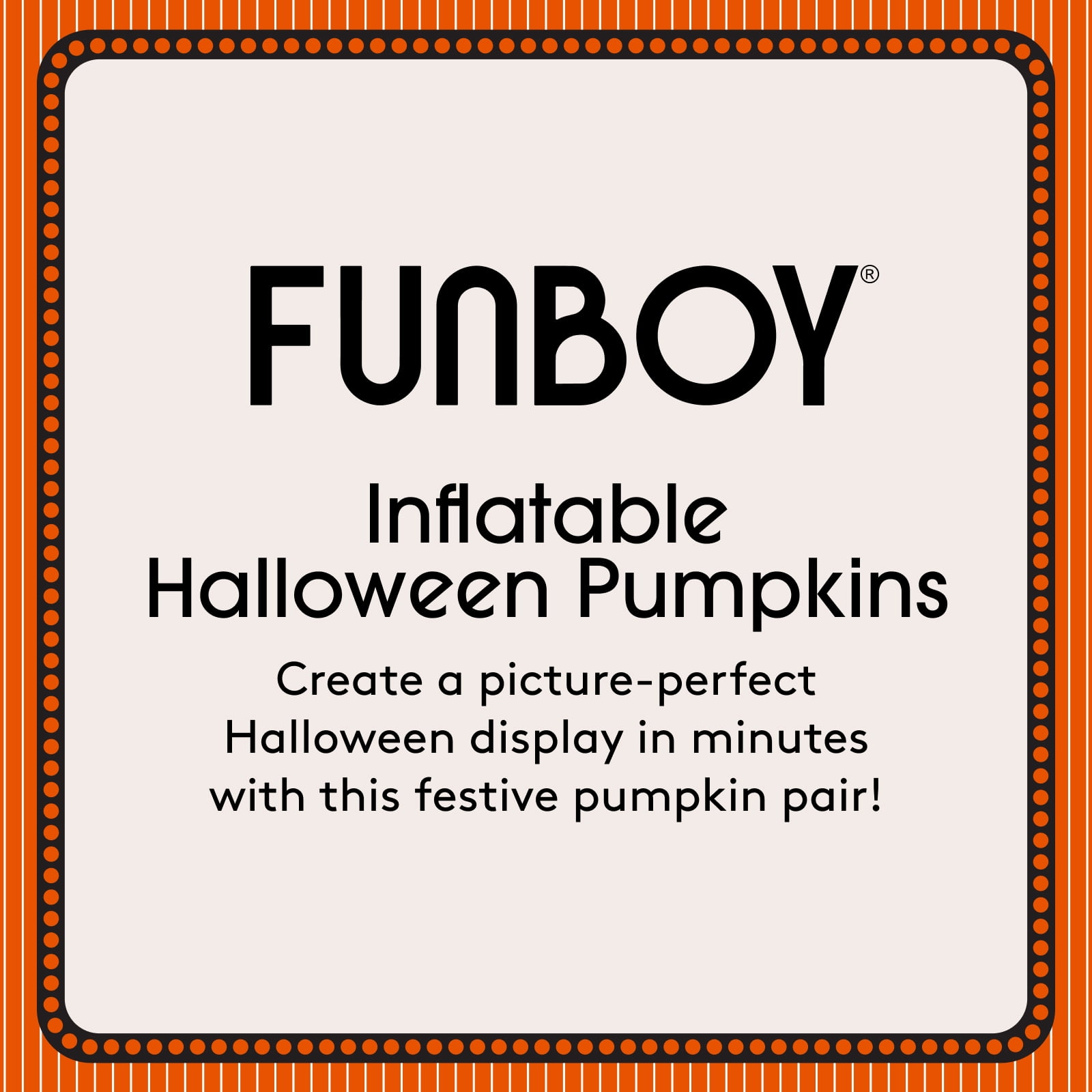 FUNBOY Inflatable Pumpkin Halloween Decorations Outdoor, 2-Pack