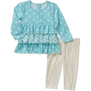 Newborn Baby Girls' Knit Tunic and Leggings Outfit Set