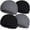 Black+Gray, variant on 4Pcs Wool Fisherman Beanies for Men, Knit Short Watch Cap Winter Warm Hats