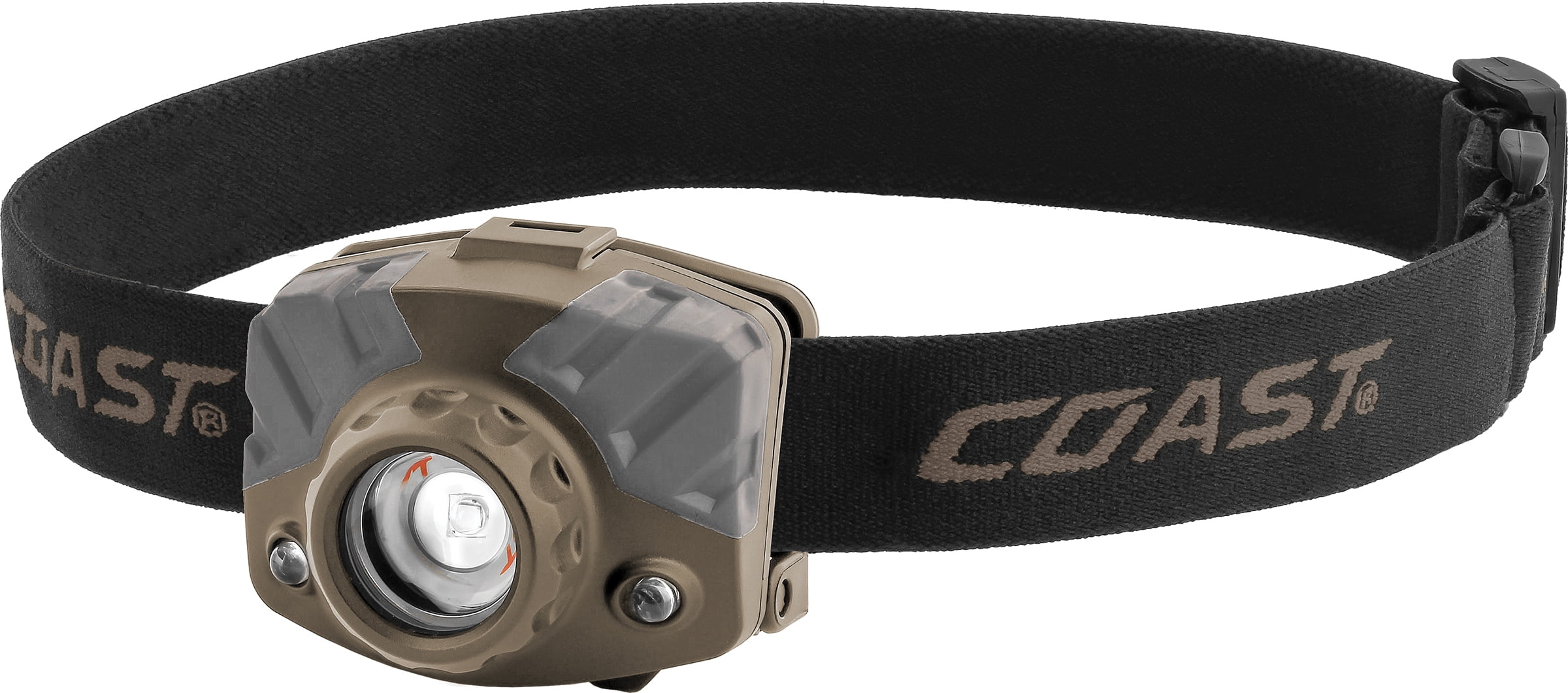 COAST FL65 Dual Color (White/Red) 415 Lumen Wide Angle Flood Beam Focus LED Headlamp, 3 x AAA Batteries Included