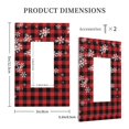 thumbnail image 5 of Zufioo Red Buffalo Plaid Print Switch Wall Plate, Dustproof and Heat-resistant Decorative Wall Switch Cover, Suitable for Residential and Commercial Areas-Mid-size, 5 of 8