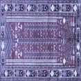 thumbnail image 1 of Ahgly Company Machine Washable Indoor Square Persian Blue Traditional Area Rugs, 5' Square, 1 of 4