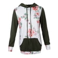thumbnail image 4 of con capucha floral para mujer Jersey de con capucha informal S Blanco Sunnimix Sudadera con capucha floral para mujer, 4 of 8