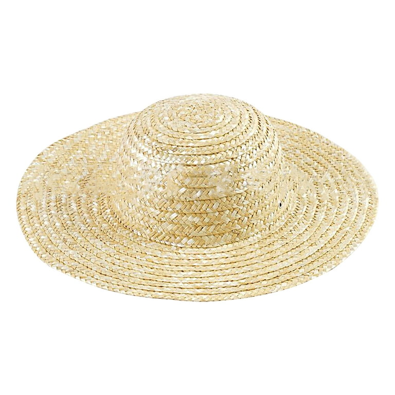 D-GROEE Unisex Hats for Men,Straw Lifeguard Hat UPF 50+ Beach Classic Straw  Outdoor Fishing Sun Hat with Wide Brim