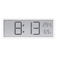 thumbnail image 1 of Reloj de pared digital de escritorio con lecturas de humedad y temperatura para uso en interiores. Blanco, 1 of 9