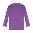 thumbnail image 4 of LEBONYARD Women's Fall Winter Sweatshirts V Neck,Plus Size Tops For Women Sexy V-Neck Blouse Solid Casual Loose Long Sleeve Blouse Purple L, 4 of 4