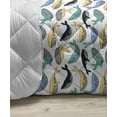 thumbnail image 3 of Nautical Down Alternative Comforter, Continuous Waves with Seahorse Starfish and Dolphins, Microfiber Quilt for All Season, 5 Sizes, Pale Blue Pale Blue, by Ambesonne, 3 of 3