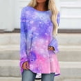 thumbnail image 2 of Luxalzxs Womens Long Sleeve Tops Plus Size Valentines Day Crewneck Love Heart Print Casual Pullover Tees Tops, 2 of 4