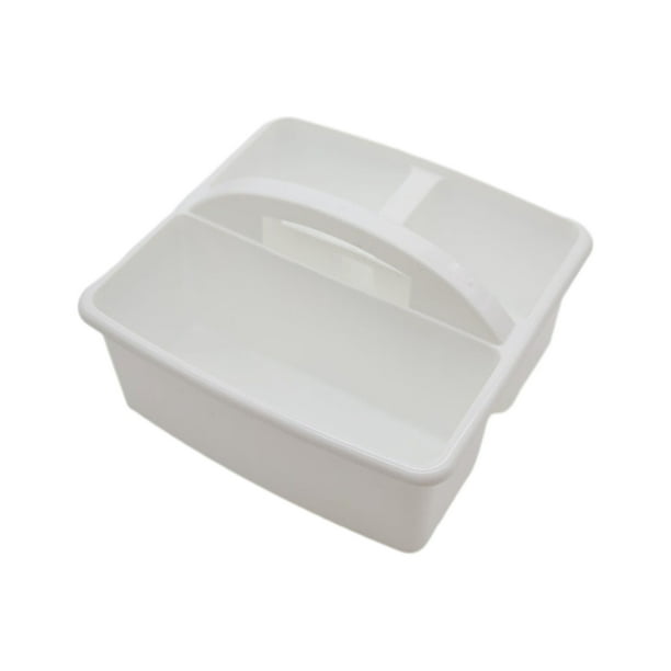 Kearding Cesta de almacenamiento de rejilla de plástico, organizador reforzado y duradero para cesta de almacenamiento apilable para el hogar Almacenamiento y organización del hogar blanco