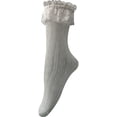 thumbnail image 1 of IROINID Savings Crew Socks for Women Breathable Lace Knitted Solid Color Mid Length Summer Socks, 1 of 4