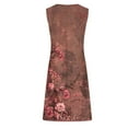 thumbnail image 5 of ibuvkizy Summer Dresses for Women Plus Size,Women's Casual Versatile Printed Round Neck Casual Sleeveless Suspender Dress,Holiday Party Beach Dress,Gifts for Women, 5 of 5