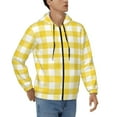 thumbnail image 4 of Zip Up Hoodies for Men - yellow buffalo plaid Long Sleeve Comfrt Men'S Fashion Hoodies & Sweatshirts, Jackets for Men Hoodies Pullover Clothing Clothes with Pouch, 4 of 5