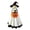White 01, variant on YYDENG Spooky Ghost Witch Porch Goose Statue Outfit Polyester Pumpkin Bag Hat Robe Fits 75cm Goose Figurine Outdoor Garden Front Door Holiday Decor