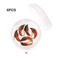 thumbnail image 3 of Sonducket Materiales metálicos de los accesorios de la pesca para el cebo de Luya del cebo de Luya del cebo del conejo de la vida de servicio Pescar Naranja 6 piezas diez, 3 of 6