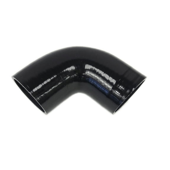 Black 2.5" Inch 90 DEGREE Silicone Pipe Intercooler Coupler Hose Turbo