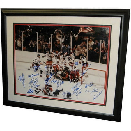 Sport Image 16" x 20" Authentic Autographed Framed Photo, 1980 USA Hockey Team