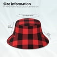 thumbnail image 3 of Balery Buffalo Plaid Red Black Sombreros para el sol para hombre y mujer, sombrero de pescador con UPF 50+, 3 of 6